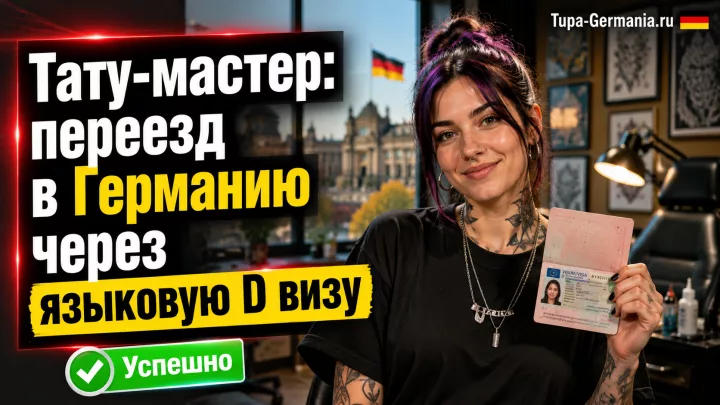 Кейс языковой визы в Германию для тату-мастера